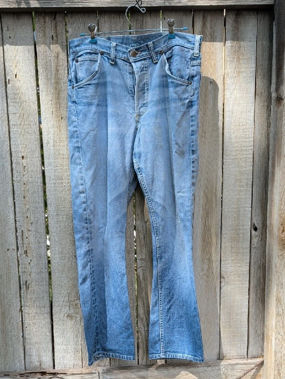 Vintage Lee Riders Relaxed Light Blue Men’s Jeans Denim Button Fly